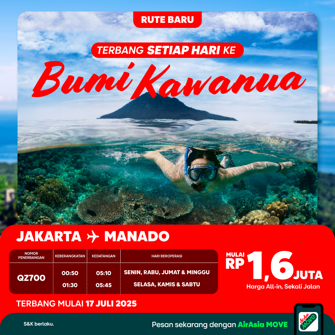 New Taipei-Manado Route to Boost Tourism to Eastern Indonesia