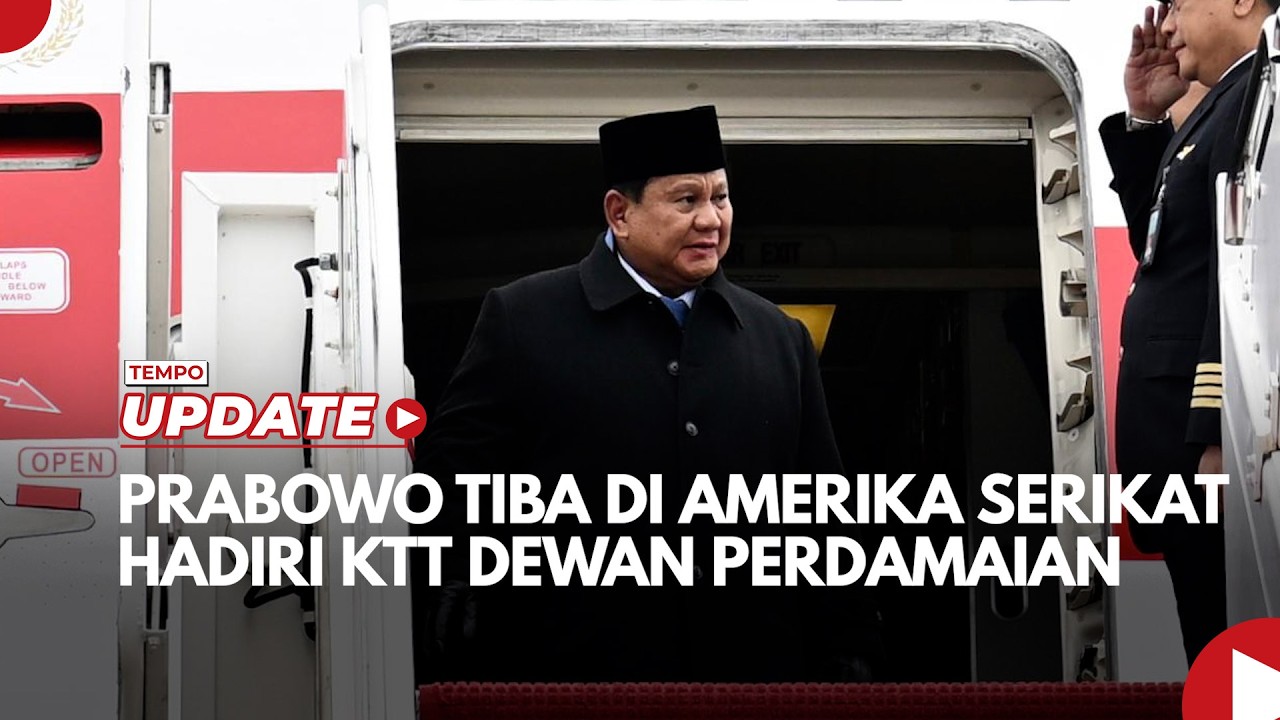 Prabowo Arrives in the USA for the Board of Peace Summit