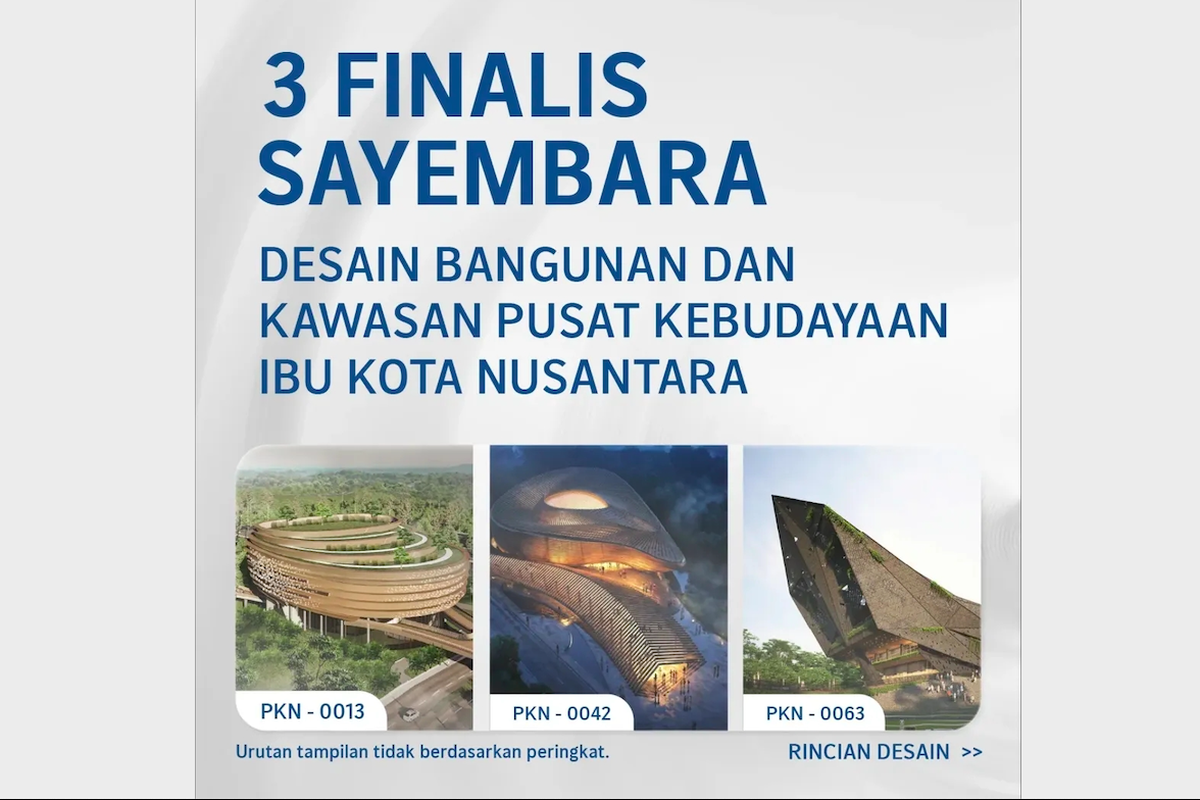 Three Projects Become Finalists in Nusantara Cultural Center Contest at IKN