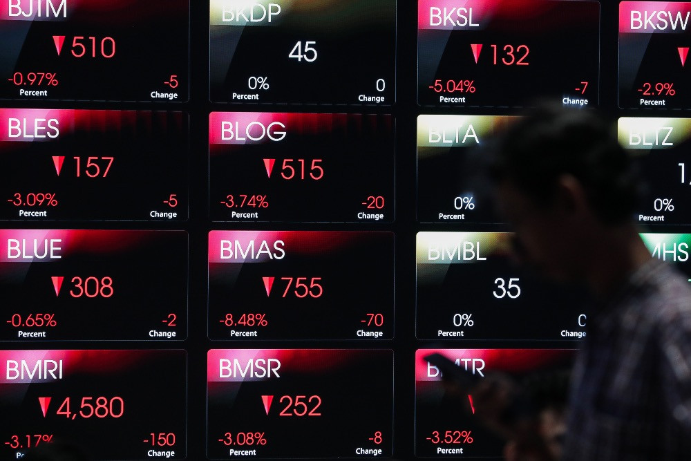 Bisnis-27 Index Closed Lower, BBCA and BMRI Stocks as a Drag